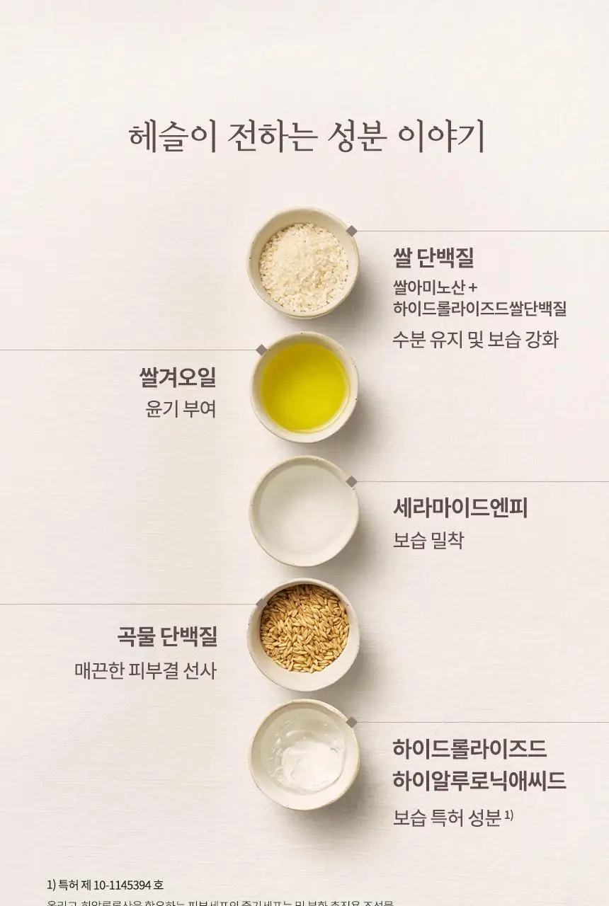 [NEW/저자극/청담샵 추천] 헤슬 쏙보습 쌀 로션 150ml 상세페이지 23